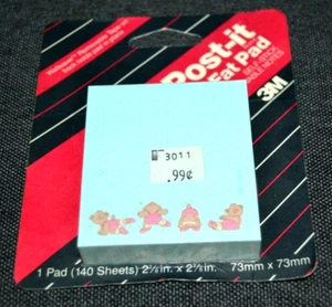 POST-IT NOTA ALMOHADILLA GRASA OSO TRAJE DE YOGA ROSA 140 Sábanas NUEVO De colección Años 80 Autoadhesivo - Imagen 1 de 3