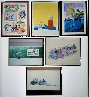 Lote De 6 Celdas De Colección Años 80 Producción Arte Película Transparencia Mixto Varios #3 Foto 1 de 4