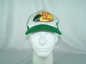 Gorra Bass Pro Shops Snapback malla blanca y verde pesca camioneros - Imagen 1 de 5