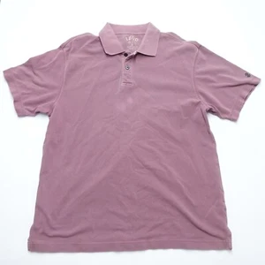 Izod Polo Shirt Men's Large Pink 100% Cotton Classic Logo Short Sleeve Collared - Picture 1 of 7