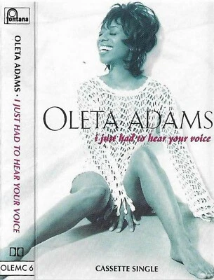Oleta Adams ‎I Just Had To Hear Your Voice cassette single Soul Smooth Jazz - Image 1 of 4