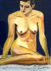 NO RESERVE- MORETTI FAUSTO -”NUDO DI DONNA” OLIO- CON CORNICE - Foto 1 di 4