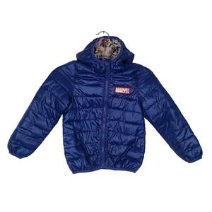 Marvel Avengers Boys Ultralight Hooded Puffer Jacket Size 6 Blue Packable - Picture 1 of 12