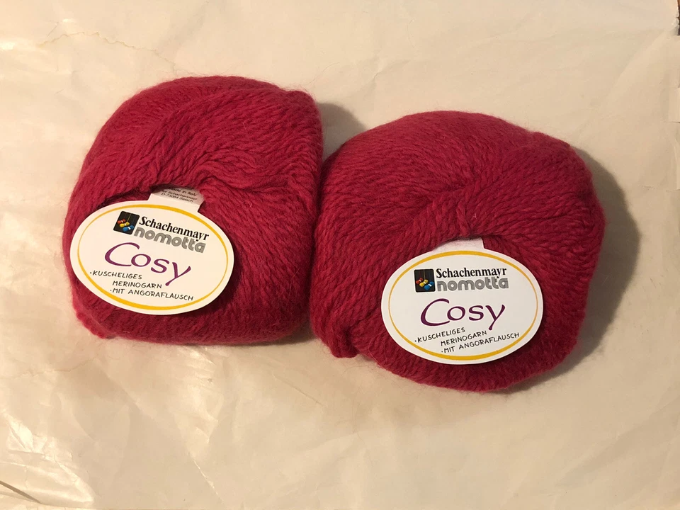 Nuevo Lote 2 Madejas Schachenmayr Nomotta Acogedor Lana y Angora Hilo ROSA INTENSO Foto 1 de 1