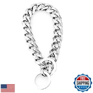 Heavy Metal 19mm Duty Solid Stainless Steel Dog Choke Chain Collar Pet Neckla - Picture 1 of 3