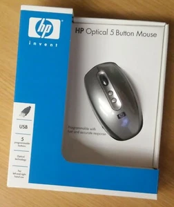 HP Optical 5 Button Mouse USB P2355AA (5 Programmable Buttons) Brand New - Picture 1 of 2