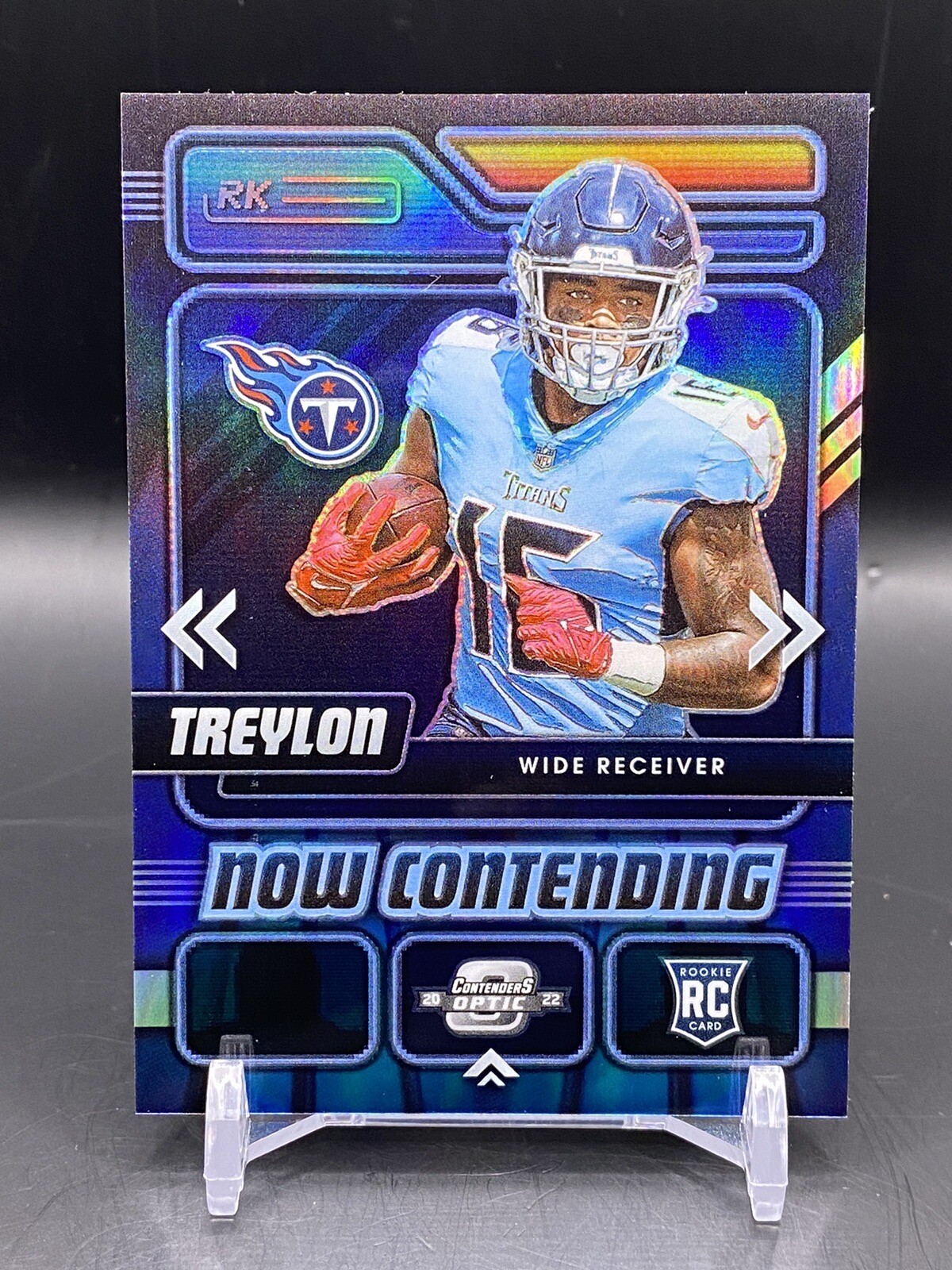 2022 Panini Contenders Optic Treylon Burks Now Contending SP RC Insert #NC-9