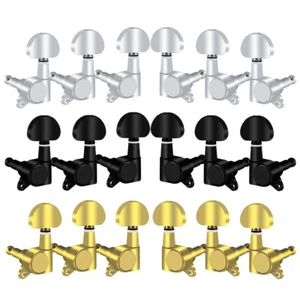 FLEOR 3x3 Acoustic Electric Guitar Tuning Pegs Machine Heads 3L 3R Sealed Tuners - Picture 1 of 16