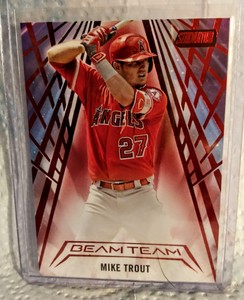 2018 MIKE TROUT STADIUM CLUB RED FOIL BEAM TEAM ANGELS