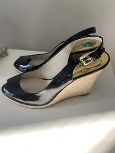 Michael Kors Women’s Peep Toe Platform Heels Shoes, Black Patent Leather- Size 8 - Picture 1 of 16