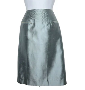 New Eccoci Carlisle A-Line Skirt 6 Powdered Blue Knee Length Lined Academia - Picture 1 of 11