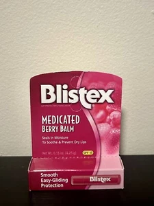 Blistex Medicated Berry Balm 0.15 Oz Chapstick Tube - Picture 1 of 2