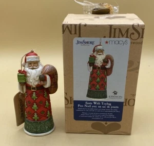 Estatuilla de Papá Noel Jim Shore 2009 con adorno colgante de regalo con caja - Imagen 1 de 5