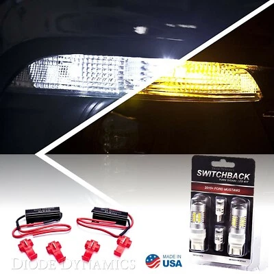 Kit de resistencia bombilla marcador lateral y señal de giro LED Switchback Ford Mustang 15-16-17 Foto 1 de 4