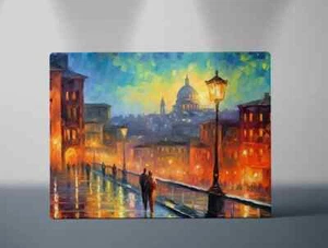 Rome Vatican City At Night Canvas Unframed & Limited Edition Paint Touch-up - Imagen 1 de 3