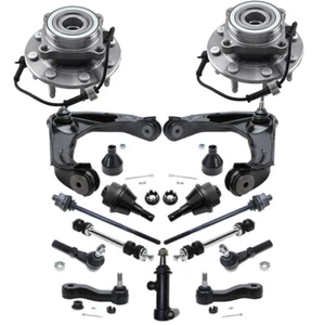 For 01 - 07 Silverado 2500 HD Front Wheel Hub Bearing Control Arm Suspension Kit - Picture 1 of 10