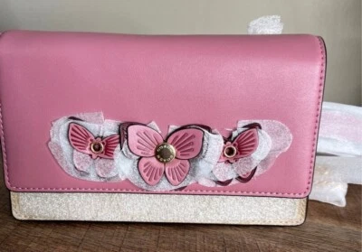 NWT COACH Flap Belt Bag In Signature Canvas Butterfly Applique 2935  $350.00 - Image 1 of 4