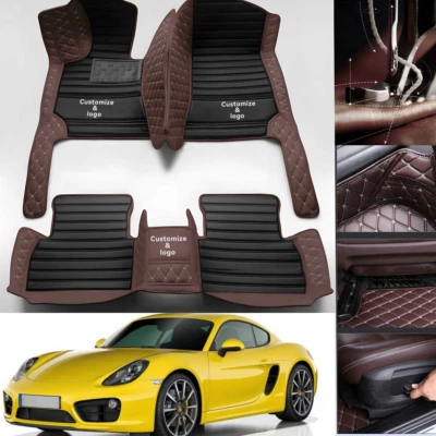 Alfombrillas impermeables para coche Porsche Cayman 2 asientos alfombrillas almohadillas personalizadas Foto 1 de 4