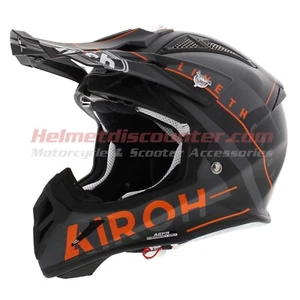 Airoh Aviator ACE Amaze - Matt Black Orange White - Offroad MX Helmet - Size S - Picture 1 of 12
