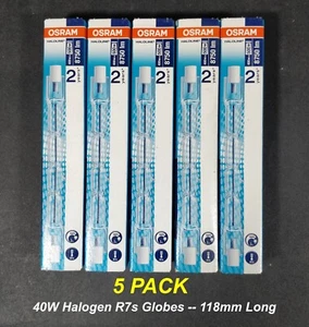 5 x 400W Double Ended Halogen Floodlight Globe Bulbs Lamp Linear 118mm R7s - Picture 1 of 4
