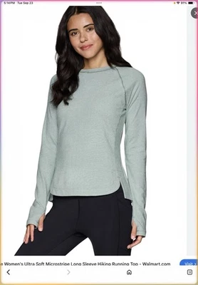 Avalanche outdoor buttery soft long sleeved top crewneck hiking shirt Sz S new - Imagem 1 de 4