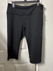 Nuevo con etiquetas Victoria’s Sport Knockout Crop~Deletrear en el lado~Tiro medio negro talla grande - Imagen 1 de 8