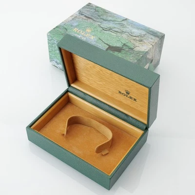 Caja Rolex Verde Vintage 68.00.04 Completa Con Caja Exterior Y Forros Presentación Foto 1 de 4