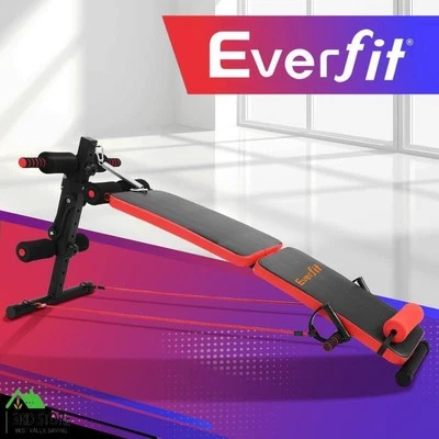 Everfit Adjustable Weight Sit Up Bench Press Gym Home Exercise Fitness Decline - image 1 of 4