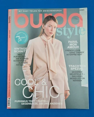 Burda Style 8/2025 mit unbenutztem Schnittmuster!! COOL & CHIC ... NEU