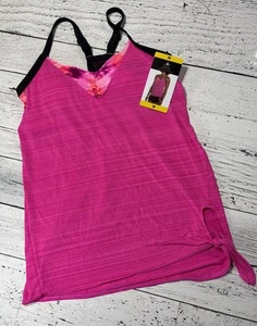 ZEROXPOSUR Swim Tank Pink Racerback Size Women’s M NWT - Picture 1 of 7