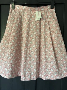 New With Tag Cath Kidston Jumping Bunnies A-Line 100% Cotton Pleated Skirt UK 10 - Picture 1 of 14
