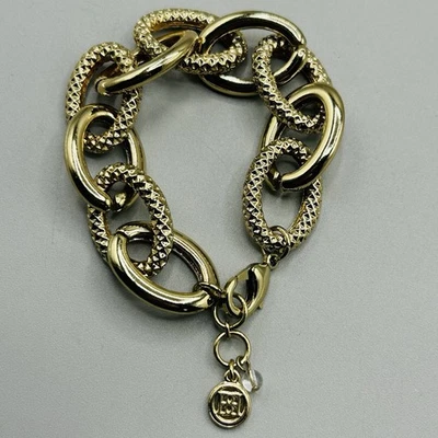 Brazalete de eslabones ovalados tono oro amarillo brillante Dana Buchman QVC una excelente pieza Foto 1 de 4