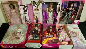 Lot Of 7 Vintage Mattel Barbie Dolls, All Never Removed From Box 1993-1997 - Picture 1 of 14