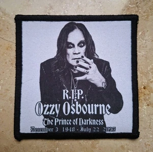 PATCH / AUFNÄHER - R.I.P. OZZY OSBOURNE - THE PRINCE OF DARKNESS - HEAVY METAL - Bild 1 von 2