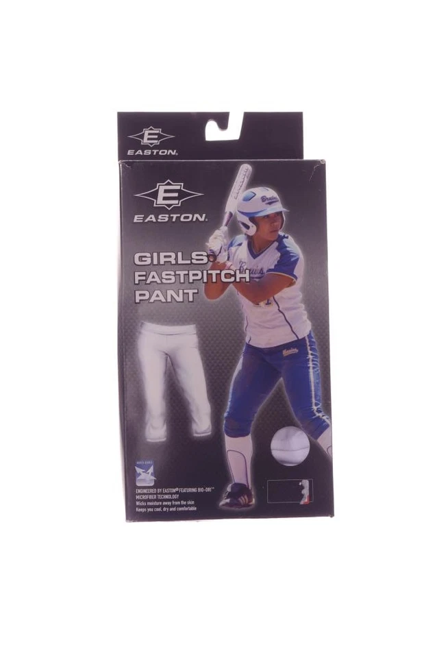 Easton Girl's Fastpitch White Softball pants XS (#2-17)
