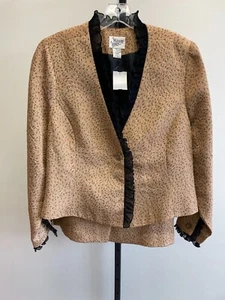 Midnight Velvet Gold Black Formal Jacket & Skirt Size 18W (18302) - Picture 1 of 5