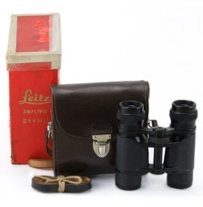 Boxed Leitz 6x24 Amplivid in Original Ledertasche Weitwinkel Kompakt Fernglas - Bild 1 von 7