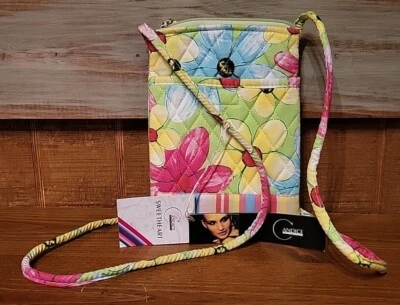 Cartera Bandolera Candice Sweetheart Cremallera Acolchada Tela Diseño Floral 2 Bolsillos Foto 1 de 4
