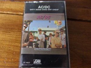 AC/DC Dirty Deeds Done Dirt Cheap Cassette Tape, Used, Tested & Working - Picture 1 of 5