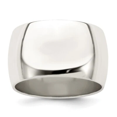 Sterling Silver 12mm Half Round Band Ring - Image 1 of 4