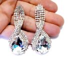 Chandelier Drop Dangle Earrings Rhinestone Crystal 2.6 inch Clear Pageant Prom