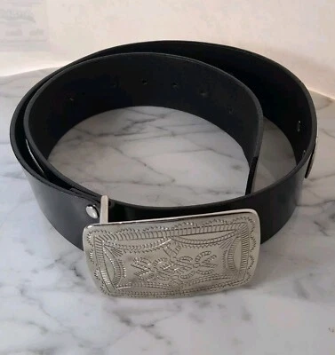 Cinturón Western Mujer Arte Vintage 29-34" Cuero Adhesionado Hecho en Taiwán Foto 1 de 4