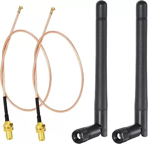 2 Stück Bingfu Dual Band WiFi Antenne RP-SMA u.fl für Mini PCI Express PCIE Router - Bild 1 von 15