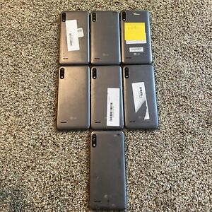 Lot Of (7) LG K22+ Plus - Gray - Smartphone - CRACKED GLASS - FOR PARTS!!!