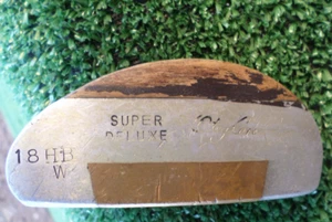 Otey Crisman 18 HB Super Deluxe 35" hickory shafted leather wrap grip putter RH - Picture 1 of 7