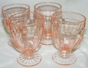 Pilar Anchor Hocking rosa óptico 4 patas 3 oz. Vasos depresión - Imagen 1 de 2