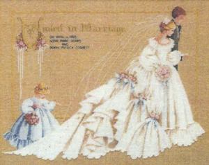 Cross Stitch Chart / Pattern ~ Lavender & Lace The Wedding #LL19 - Picture 1 of 3