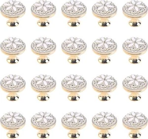 Pull Handle Flower Shape Cabinet Drawer Door Knob with Screws, Pack of 20 - Picture 1 of 4