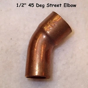 [Qty. of 10] 1/2" Copper 45 degree street elbow  - Picture 1 of 1