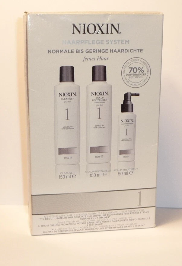 NIOXIN Starter Set  Kit System 1  Shampoo 150ml Conditioner 150ml Treatment 50ml - Bild 1 von 1